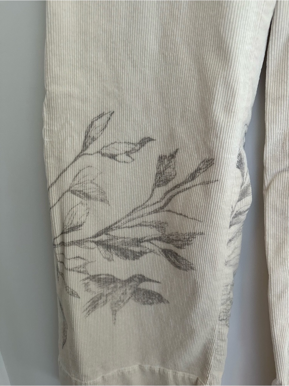 Pilcro (Anthropologie) Rylan Cream Wide-Leg Corduroy Flares - Picture 5 of 8